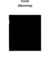 Crook County (Wyoming) blank outline map