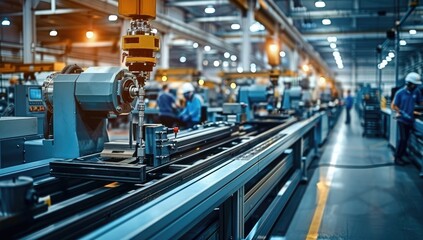 Fototapeta premium Modern Industrial Machinery in Factory