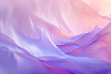 Fototapeta premium Abstract Pastel Waves with Soft Gradient Shades in Pink and Purple Hues