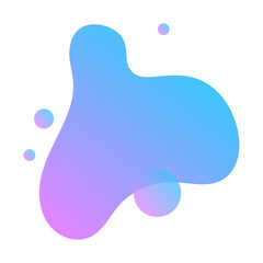 Liquid Abstact Shape Element with Gradation Color