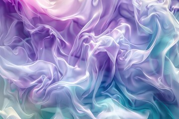 Fototapeta premium ethereal fluidity pastel violet and turquoise abstract liquid swirls aigenerated digital art
