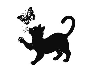 black silhouette of a cat