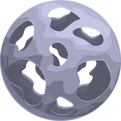 Gray metal sphere with holes representing a futuristic design concept