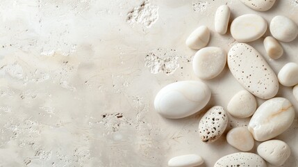 Obraz premium Background of pale stones with available space for design