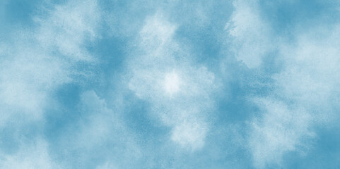 blue watercolor splash stroke of cloudy sky background, Pastel sky blue paper texture pattern background, soft cloudy sky blue watercolor background with soft tiny fogg or clouds.