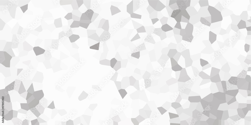 Poster light blue ash broken quartz stained glass background with white lines. voronoi diagram background. 