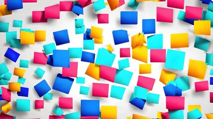 abstract background with cubes on white