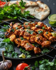 Grilled Chicken Skewers with Parsley and Lime