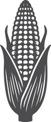  sweetcorn silhouettes vector illustration