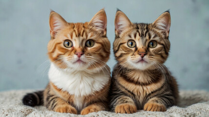 2 cute cats  