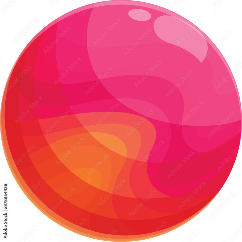 Poster modern abstract round shape with a red and orange gradient, perfect for any design project