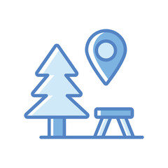 Rest Area vector icon