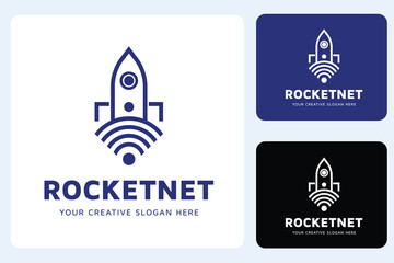 Rocket Speed Internet Logo Design Template