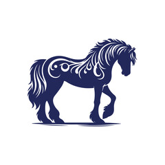 horse isolated on white