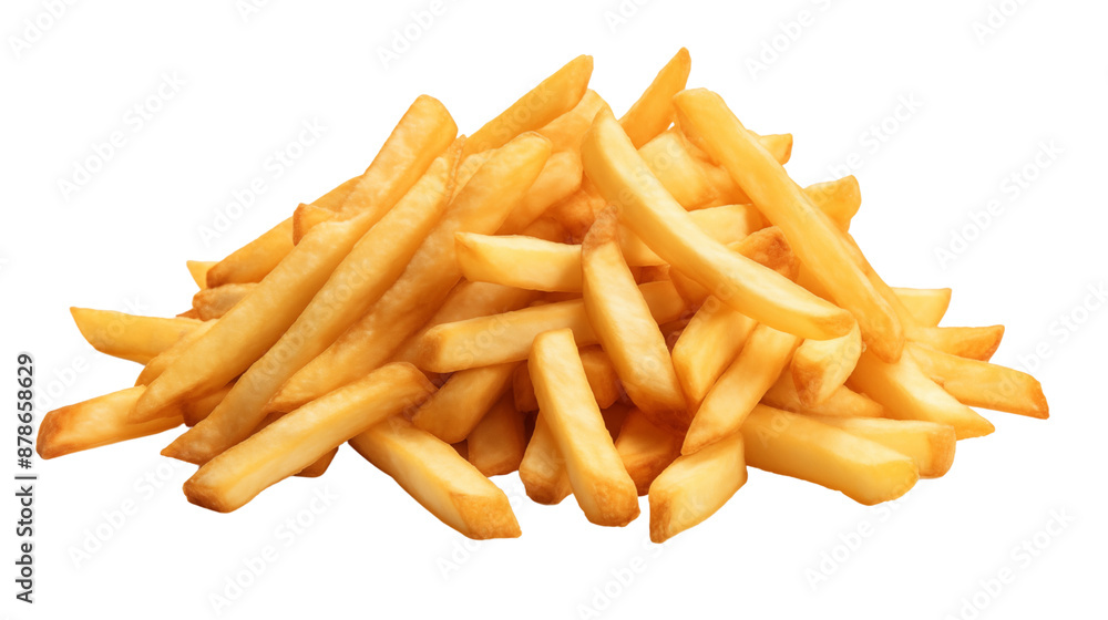 Canvas Prints Heap of tasty potato fries transparent background.