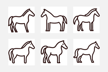 horse icon set