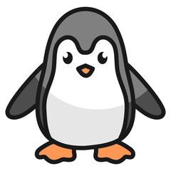 Toy Penguin Icon Element For Design