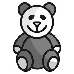 Panda Doll Icon Element For Design