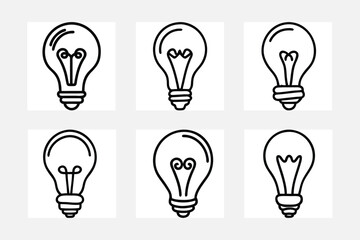 light bulb icon set