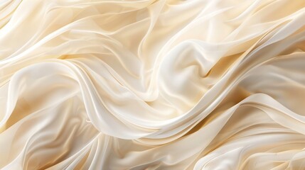 Obraz premium An abstract background featuring fluid, flowing lines in a neutral palette of beige, ivory, and taupe, mimicking the gentle movements of water and creating a dynamic, sophisticated scene.
