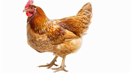 Fototapeta premium hen isolated on white