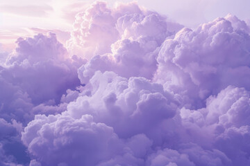 photo of  dreamy clouds, tender violet color , romantic background