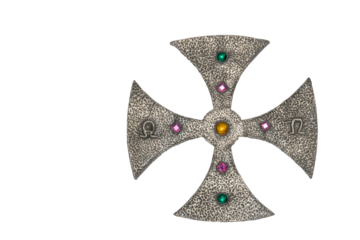 Maltese cross. Religious art of medieval culture (2)