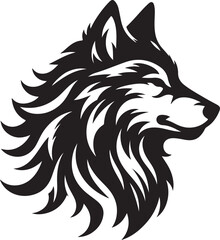 Wolf silhouette vector illustration 