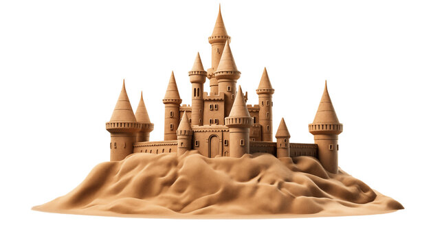 recommend clip art: Sand castle, isolated on transparent background.