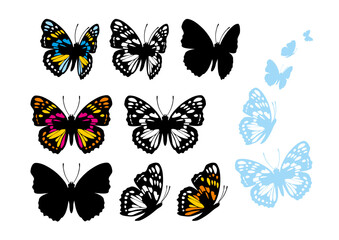 Butterfly stencils for decorative design