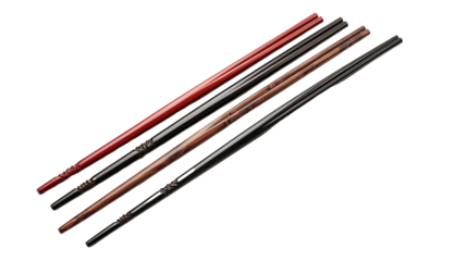 Set of chopsticks, isolated on transparent background.