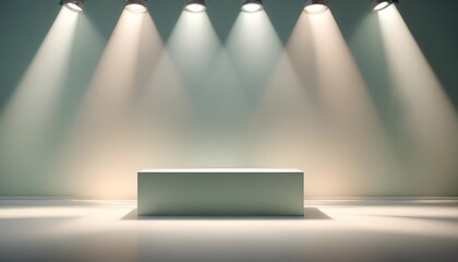 Obraz premium Product presentation background with lights and shadows with light colours