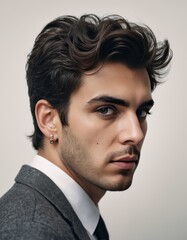 hiperrealistic portrait, ink, abraham lincol, portrait isolated on white background
