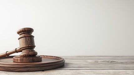 hammer of justice on a white background