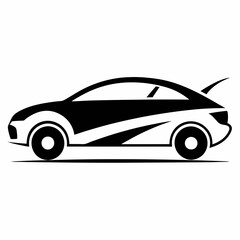 Car solid icon. Taxi. Flat and line illustration. Taxi cab. luxury car symbol. Vector isolated outline drawing. Editable vector eps 10 file format