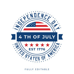 4th of July United Stated independence day vector