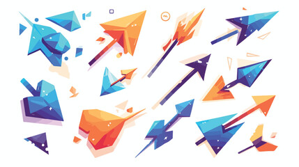 Arrow web icons isolated cursor arrows download 