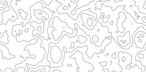 Contours line map, Topographic map patterns. Pattern in Black and White Abstract Topographic Contour Line.
