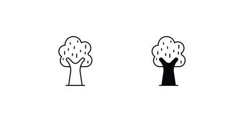 tree set icon with white background vector stock illustration