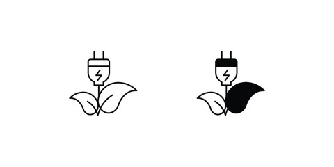 plug set icon with white background vector stock illustration