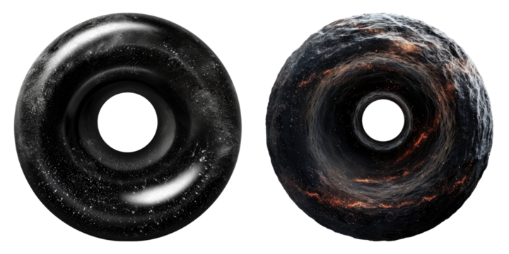 Black hole isolated on transparent background