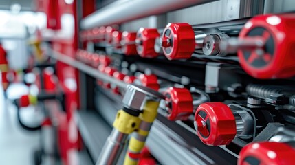 High-Tech Fire Station Interior: Tools and Equipment