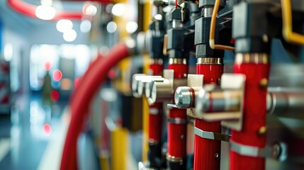Close-Up of Firefighting Gear in a Modern Station