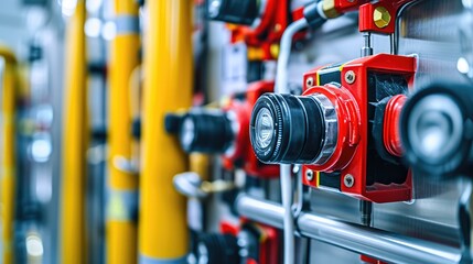 Fototapeta premium Fire Station Readiness: Equipment Close-Up