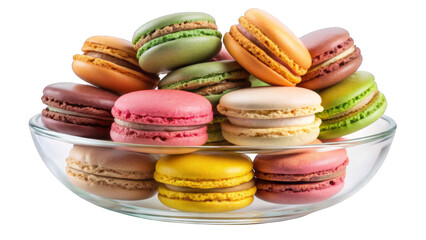 Obraz premium colorful macaroons on a transparent background.