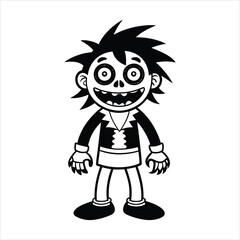 Cartoon zombie isolated vector