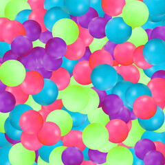 Abstract vector background of pink balloons. Bright design element. Eps 10
