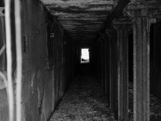 Obraz premium Altes industrielles Gebäude im Landschaftspark Duisburg Nord, Vintage, LaPaDu, Ruhrgebiet, Deutschland