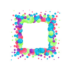 Colorful balls background. Vector background made with gradient meshes. Background design for banner, poster, flyer, card, postcard, cover, brochure. Eps 10