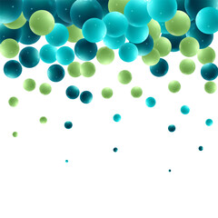 Color pearl balls. Frame. Pearls. Eps 10